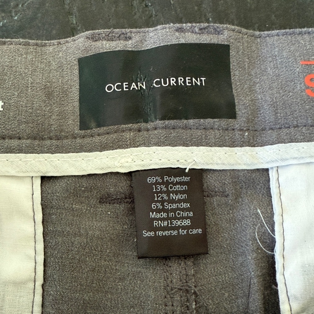 Ocean Current Stone Gray Flat Front Shorts - image 3